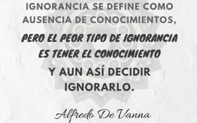 Ignorancia se define como ausencia de conocimientos, pero…