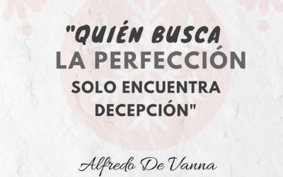 Quien busca la perfección solo encuentra decepción.